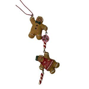 Gingerbread Man Christmas Ornament Hanging Resin Candy Holiday Decor